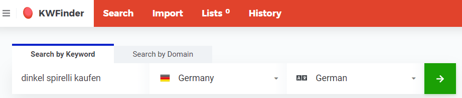 long-tail keyword of onlineshop in keyword tool