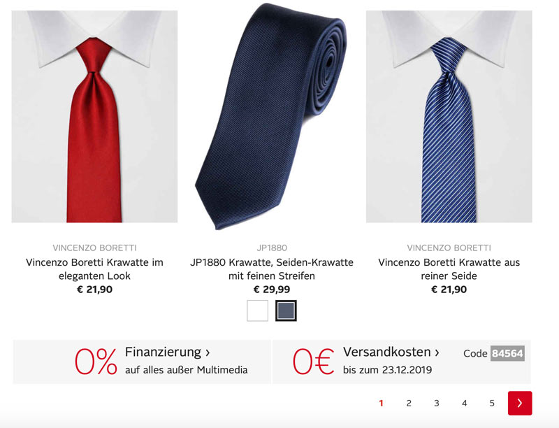 onlineshop Beispiel von otto