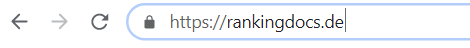Eine sichere URL mit HTTPS-Verschlüsselung