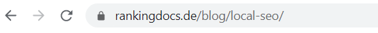 Keyword in URL von Website
