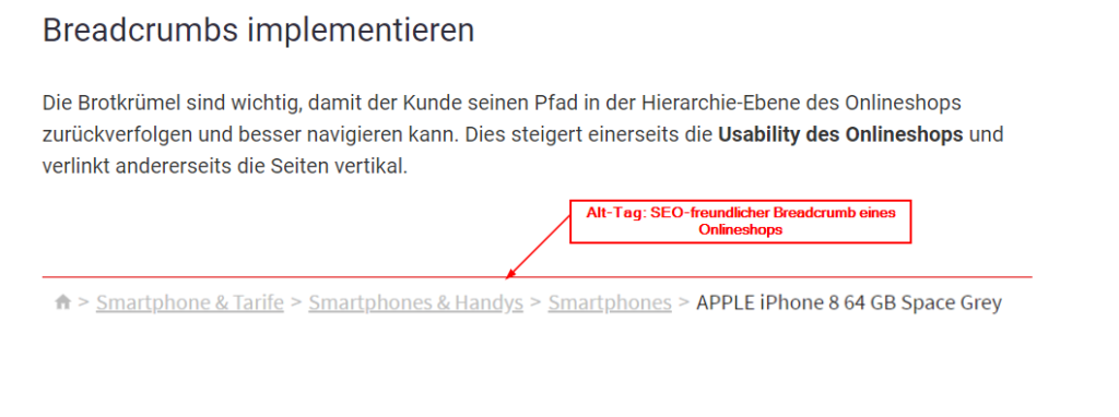 Ein optimiertes Alt-Tag für Google.